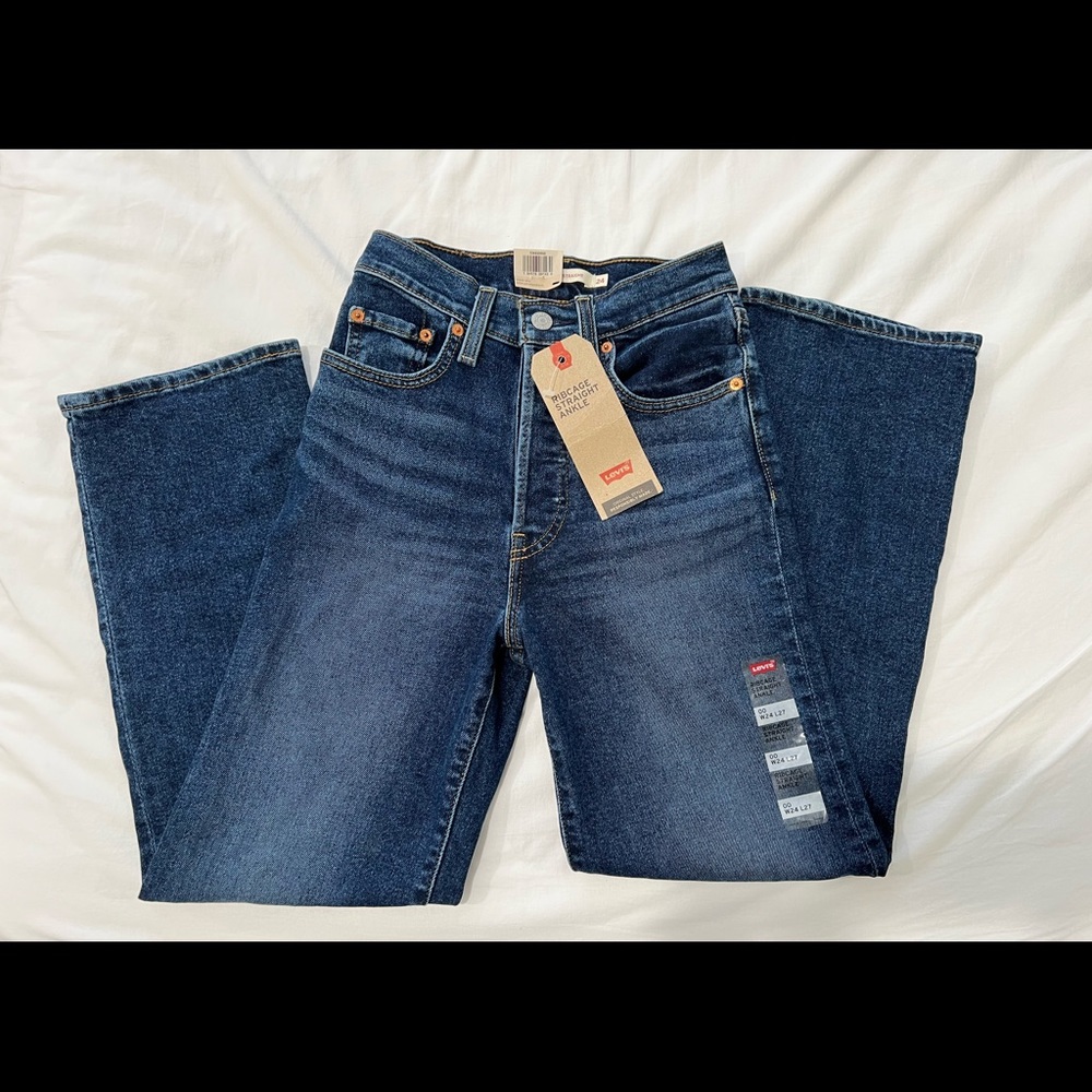 Levi's Ribcage Straight Ankle Jeans - size 24
